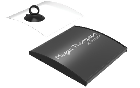 Gebogen: IndoorSign zwart